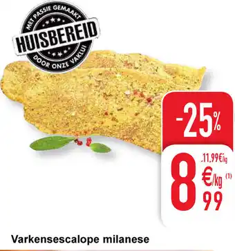 Cora Varkens escalope milanese aanbieding