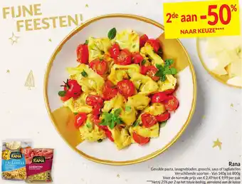 Rana Gevulde pasta, lasagnebladen, gnocchi, saus of tagliatellen