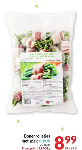 Bonenrolletjes met spek 20 x 35g