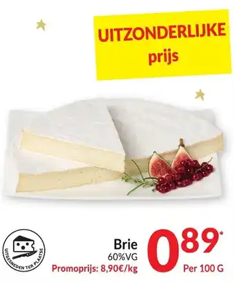 Intermarché Brie 60%VG 100g aanbieding
