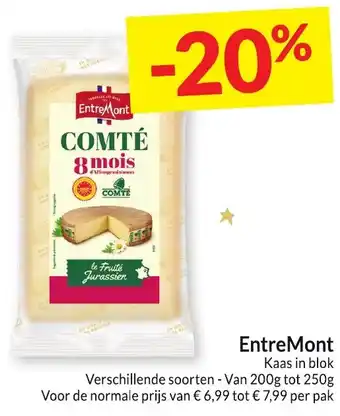 Intermarché EntreMont Kaas in blok aanbieding