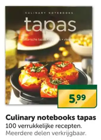 Boekenvoordeel Culinary notebooks tapas aanbieding