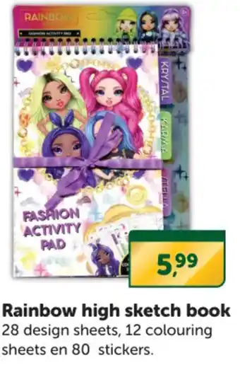 Rainbow high sketch book