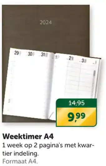 Boekenvoordeel Weektimer A4 aanbieding