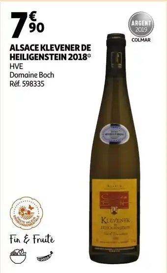 Auchan Alsace klevener de heiligenstein 2018 aanbieding