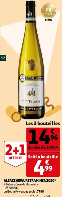 Auchan Alsace gewurztraminer 2020 aanbieding