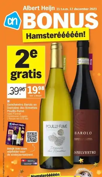 Albert Heijn Sansilvestro barolo en domaine des rimettes pouilly-fumé aanbieding