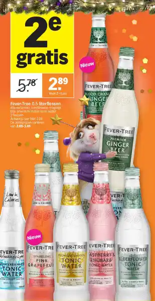 Albert Heijn Fever-tree 0.5 literflessen aanbieding