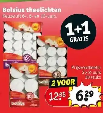 Kruidvat Bolsius theelichten aanbieding