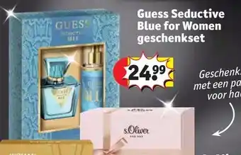 Kruidvat Guess seductive blue for women geschenkset aanbieding