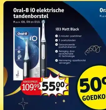 Kruidvat Oral-b io elektrische tandenborstel aanbieding