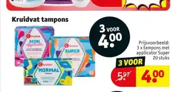 Kruidvat Kruidvat tampons aanbieding