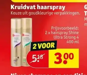 Kruidvat Kruidvat haarspray aanbieding