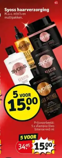 Kruidvat Syoss haarverzorging aanbieding