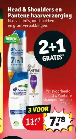 Kruidvat Head & shoulders en pantene haarverzorging aanbieding