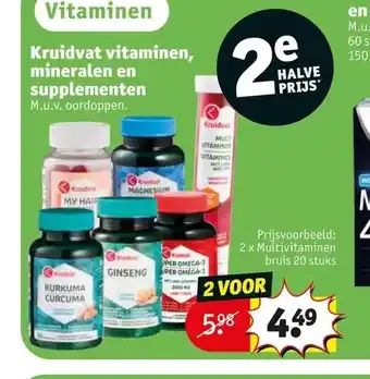 Kruidvat Kruidvat vitaminen, mineralen en supplementen aanbieding