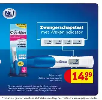 Kruidvat Digitale zwangerschapstest met indicator aanbieding