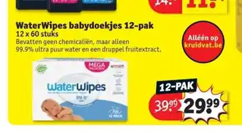 Kruidvat Waterwipes babydoekjes 12-pak aanbieding