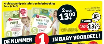 Kruidvat Kruidvat midpack luiers en luierbroekjes pure & soft aanbieding