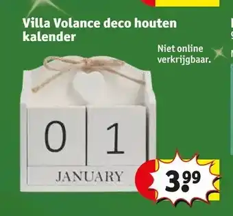 Villa volance deco houten kalender