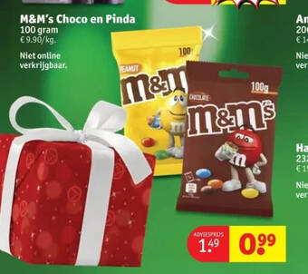 Kruidvat M&m’s choco en pinda aanbieding