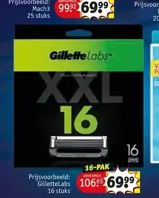 Kruidvat Gillettelabs 16 stuks aanbieding