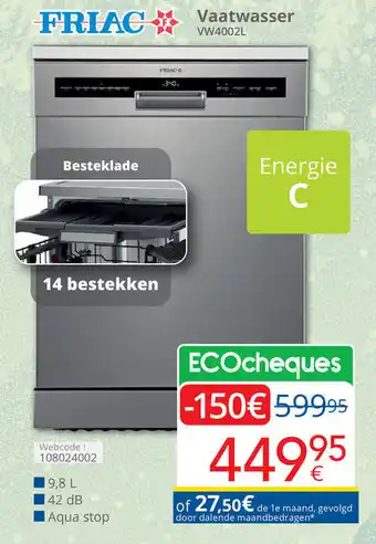 Eldi Vaatwasser aanbieding