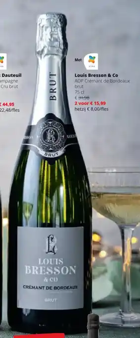 Spar Colruyt Louis Bresson & Co AOP Crémant de Bordeaux brut 75 cl aanbieding