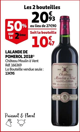 Auchan Lalande de pomerol 2018 aanbieding