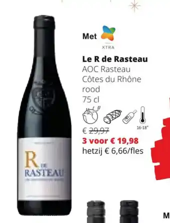 Le R de Rasteau AOC Rasteau Côtes du Rhône rood 75cl
