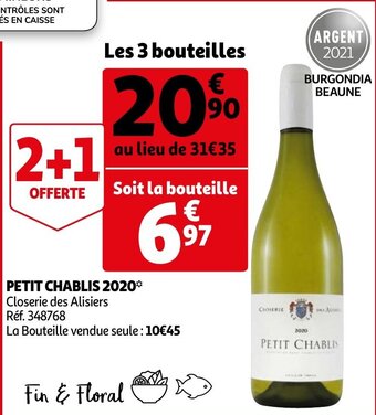 Auchan Petit chablis 2020 aanbieding