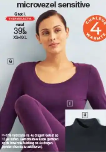 Damart microvezel sensitive XS-XXL aanbieding