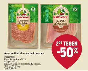 Delhaize Ardense fijne vleeswaren in sneden aanbieding