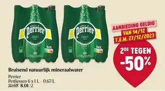Delhaize Bruisend natuurlijk mineraalwater aanbieding