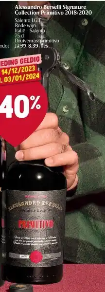 Delhaize Alessandro berselli signature collection primitivo 2018/2020 aanbieding