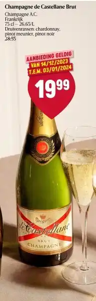 Delhaize Champagne de castellane brut aanbieding