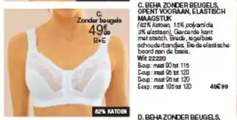 Damart BEHA ZONDER BEUGELS OPENT VOORAAN, ELASTISCH MAAGSTUK aanbieding
