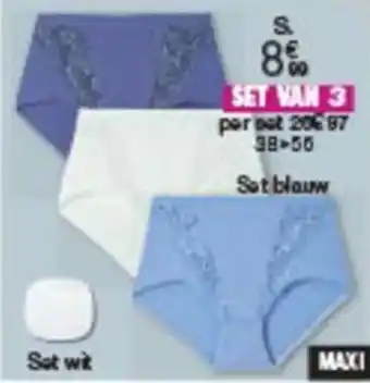Damart SET VAN 3 MAXI-SLIPS, STRETCHKATOEN aanbieding
