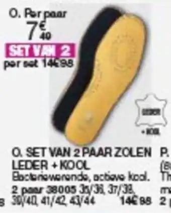 Damart SET VAN 2 PAAR ZOLEN LEDER +KOOL aanbieding