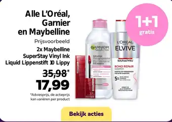 Alle L'Oréal, Garnier en Maybelline
