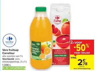 Vers fruitsap Carrefour 2x1L