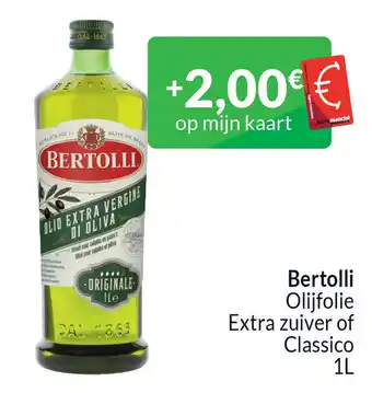 Intermarché Bertolli Olijfolie Extra zuiver of Classico 1L aanbieding