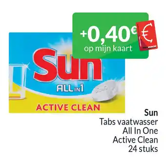 Intermarché Sun Tabs vaatwasser All In One Active Clean 24 stuks aanbieding