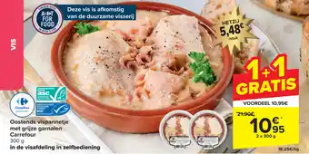 Carrefour Market Oostends vispannetje met grijze garnalen Carrefour 2 x 300g aanbieding