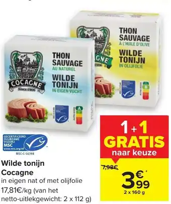 Wilde tonijn Cocagne 2x160g