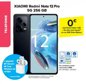 Carrefour XIAOMI Redmi Note 12 Pro 5G 256 GB aanbieding