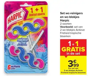 Set wc-reinigers en wc-blokjes Harpic