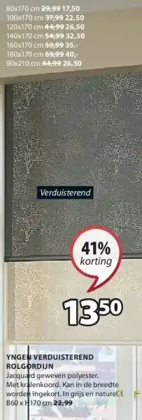 Jysk Yngen verduisterend rolgordijn aanbieding