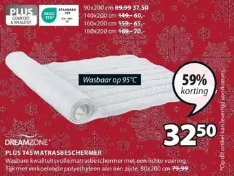 Jysk Plus t45 matrasbeschermer aanbieding