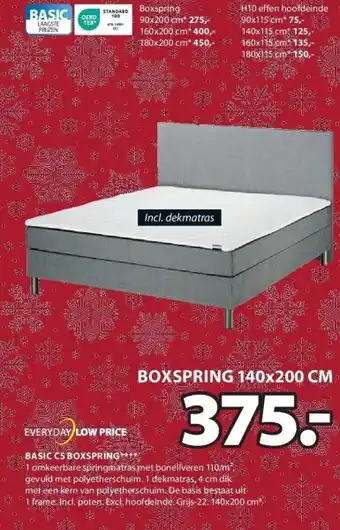 Jysk Basic c5 boxspring aanbieding